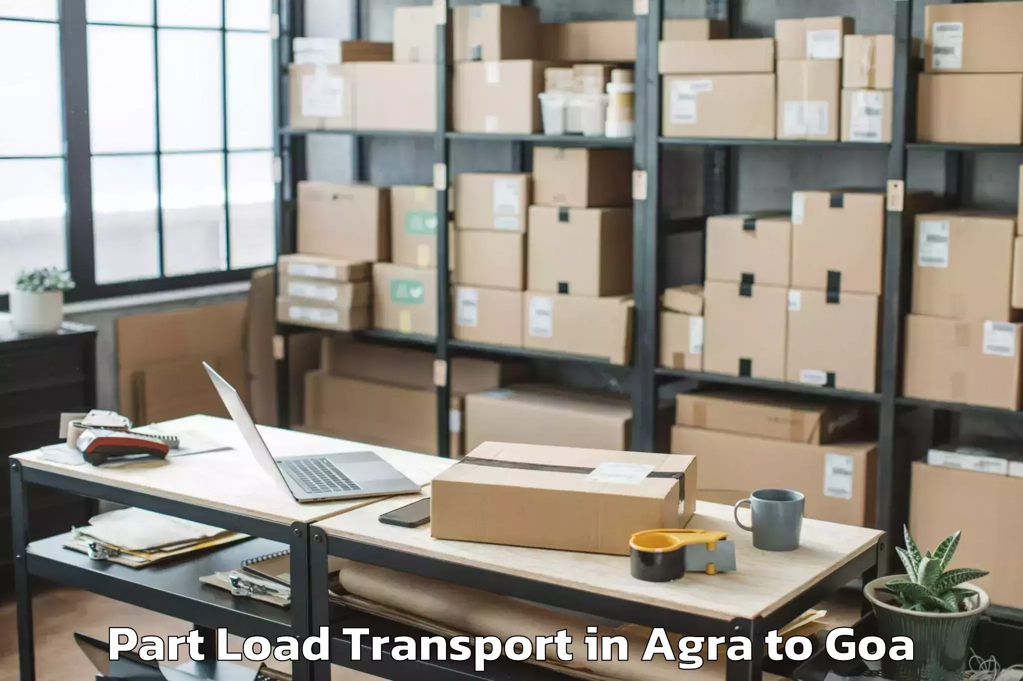 Top Agra to Mopa Part Load Transport Available